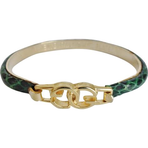 gucci bracelet green|Gucci trademark bracelet.